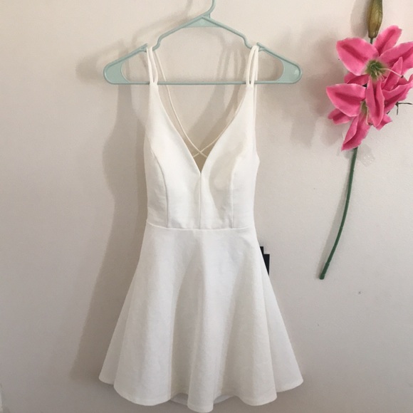 Lulus white backless skater dress - Picture 12 of 13